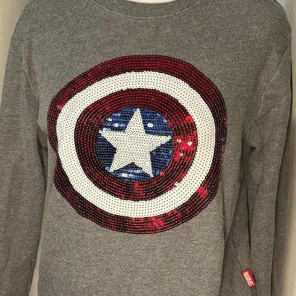 womens Disney Parks Marvel Avengers sequin
Captain America sweater size medium - Picture 4 of 6